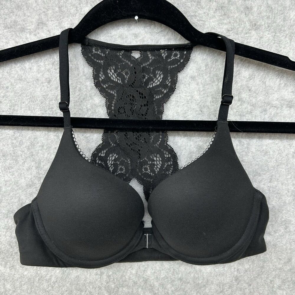 Victoria Secret Racerback Perfect Shape Bra 32B Front Close Underwire
